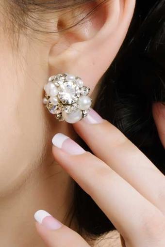 Sara Gabriel Style Celeste Earrings | Sara Gabriel #2 default Ivory/Silver thumbnail